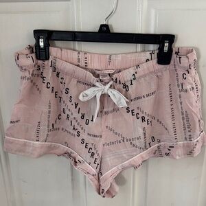 Victoria's Secret Light Pink pajama logo boxer  Shorts